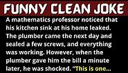 The Professor and A Plumber - (FUNNY CLEAN JOKE) | Funny Jokes 2022