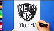 How to draw the Brooklyn Nets Logo (NBA Team)