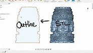 How to create outline from STL or OBJ with fusion 360