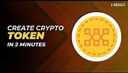 How To Create Crypto Currency Token For Free in 2 Minutes ! #crypto #cryptocurrency #airdrop