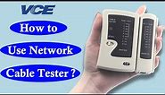 How To Use Network Cable Tester || VCE