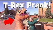 FUNNY T-Rex College Campus Prank | Hilarious Dinosaur Costume Practical Joke