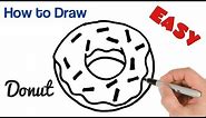 How to Draw a Donut Easy Art Tutorial