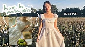 How to make THAT Cottagecore dress you've probably seen on Pinterest (Easy DIY) | Milkmaid dress