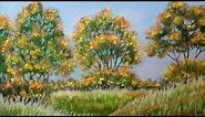How to paint autumn landscape with Pastel - Fall Color (Pastel Painting)
