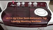 Semi Automatic Washing Machine | LG 7.5 kg | How to use Washing machine Demo #washingmachine