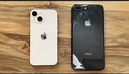iPhone 13 Mini vs iPhone 8 Plus iOS 16