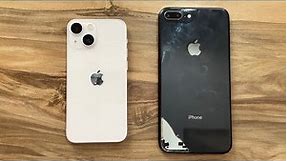 iPhone 13 Mini vs iPhone 8 Plus iOS 16