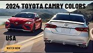 2024 TOYOTA CAMRY COLORS
