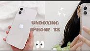 iPhone 12 white🤍 unboxing + accessories✨