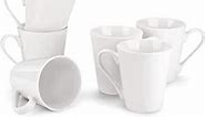 10 Ounce Porcelain Mugs, Set of 6, Tea and Coffee Mug Set, Ivory White (Ivory White, 10OZ)