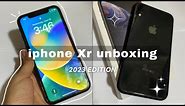 unboxing iPhone xr in 2023 (black)🌷| camera test + set up | PH 🇵🇭