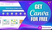 How To Get Canva Pro For Free(2024)