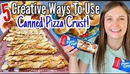5 AMAZING Ways to Use Canned PIZZA DOUGH | Tasty Pillsbury Pizza Crust Hacks | Julia Pacheco