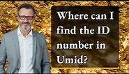 Where can I find the ID number in Umid?