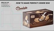Cookies Box Packaging Design - Box Dieline with Bleed Area & Cut Lines in Adobe Illustrator