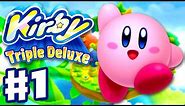 Kirby Triple Deluxe - Gameplay Walkthrough Part 1 - Level 1 Fine Fields (Nintendo 3DS)