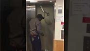 Opening of exterior elevator door