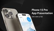 Phone 15 Pro App Presentation Mockup