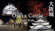 【Japan】【Osaka Castle】Night Walk