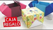 🎁 Como hacer caja de regalo de papel - Origami (sin pegamento)