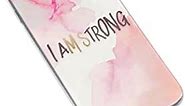 iPhone 6 /iPhone 6s Case Cute,Girls Bible Verses Quotes Christian Inspirational Motivational Tie Dye Pink Girly Ms Strong Im Strong Christ Lord Soft Clear Side Case Compatible for iPhone 6/iPhone 6s
