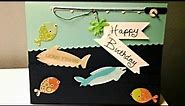 DIY Fishing themed birthday card