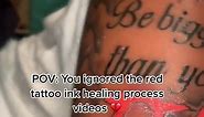 Ready for ts to heal. | red ink healing process