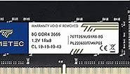 Timetec 8GB DDR4 2666MHz (DDR4-2666) PC4-21300 ((PC4-2666V) Non-ECC Unbuffered 1.2V CL19 1Rx8 Single Rank 260 Pin SODIMM Laptop Notebook PC Computer Memory RAM Module Upgrade (8GB)