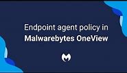 Configure Endpoint agent settings in Malwarebytes OneView