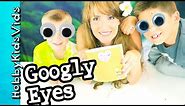 Googly Eyes Everywhere! Homemade Card for HobbyMema + HobbyPapa Arts n Crafts HobbyKidsVids