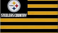 Rico Industries NFL Football Pittsburgh Steelers Country 25" X 35" Felt Wall Décor, Wall Safe For Living Room, Office, Dining Room, Bedroom, Easy To Hang - Made in the USA