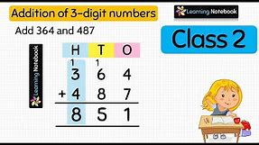 Addition of 3 digit numbers with carrying