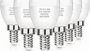 MAXvolador E12 LED Candelabra Light Bulbs 60W Equivalent, Daylight White 5000K 600 Lumen Chandelier Bulb, 6W B11 Candle Base, Non-Dimmable, Pack of 6