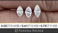 MARQUISE CUT DIAMOND - Marquise Shape Diamond Color Grade & Diamond Size Comparison for Alejandro