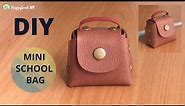 Make a Mini Leather School Bag 👜