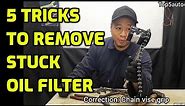 5 Tricks To Remove A STUCK OIL Filter That Won't Come Off