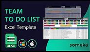 Team To Do List Template | Task Planner Excel Template