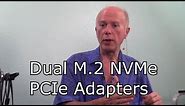 Dual M.2 NVMe PCIe Adapters