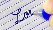 How to write “Love" in Cursive writing