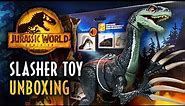 UNBOXING Jurassic World Dominion "Sound Slashin'" Therizinosaurus Toy / collectjurassic.com