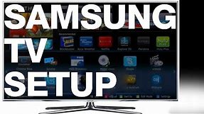 Samsung smart tv turning on for the first time SetUp guide manual