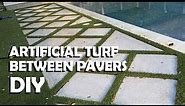How To Install Artificial Turf In Between Concrete Pavers