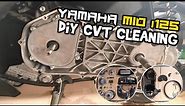 Yamaha Mio i 125 CVT CLEANING | DiY CVT Cleaning for Scooter | Step-by-step Tutorial Guide