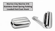 Stainless Steel Spring Folding Loaded Hat/Coat Hook