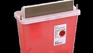 5 Quart Transparent Red SharpSafety Sharps Container w/ Mailbox Style Lid - 85131