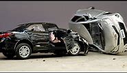 Toyota Corolla VS Toyota Yaris / Vitz Crash Test of Diecast Models - Slowmotion Cars Destruction