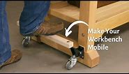 Woodworking Tip: Twist Free Bench Casters
