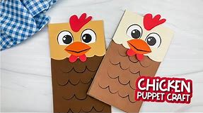Paper Bag Chicken Craft For Kids