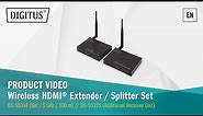 DIGITUS® Wireless HDMI® Extender / Splitter Set, 100 m (DS-55314, DS-55315)